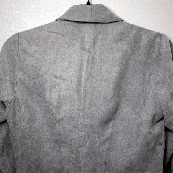 Rampage | Grey Asymmetrical Faux Suede Jacket - S - Picture 7 of 9
